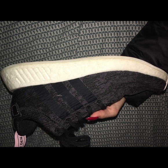 Black and Pink Adidas NMD_R2 Sneakers - Picture 5 of 8